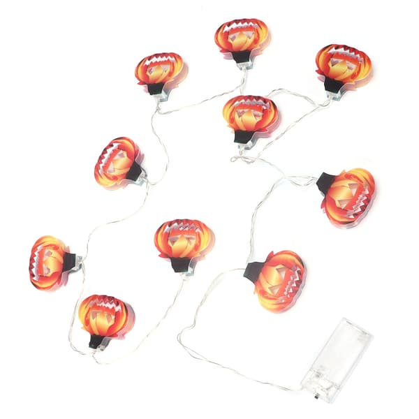 Græskar Lys Kæde 10 LED Batteridrevne Halloween Dekorative Lamper Tilbehør