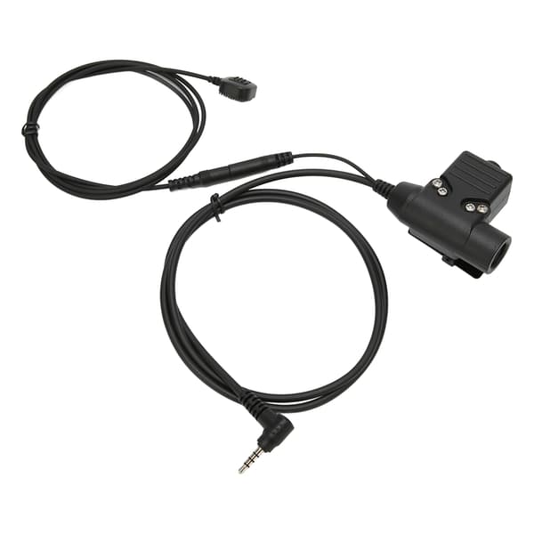 U94 Fingermikrofon PTT Høj Styrke Nem Installation Adapter til Yaesu VX3R Sort