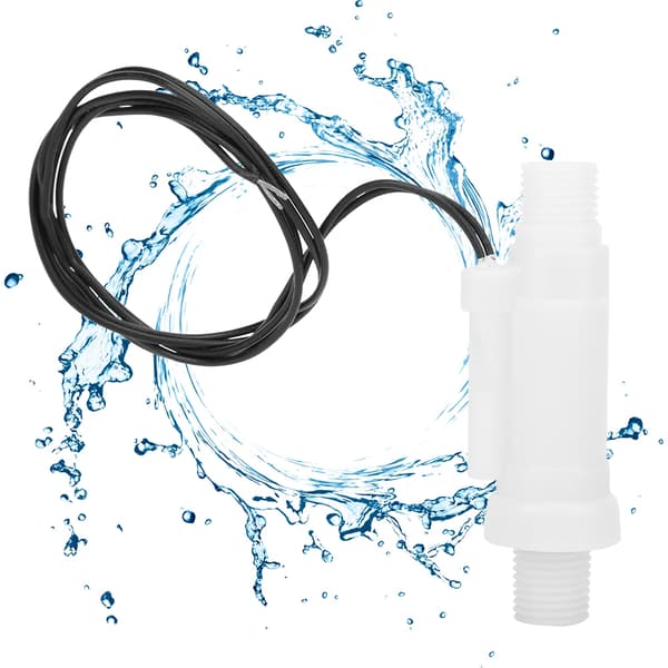 Vandstrømssensor Switch PP Plastik Han Gevind G1/4in Vandrenser DC 0-110V