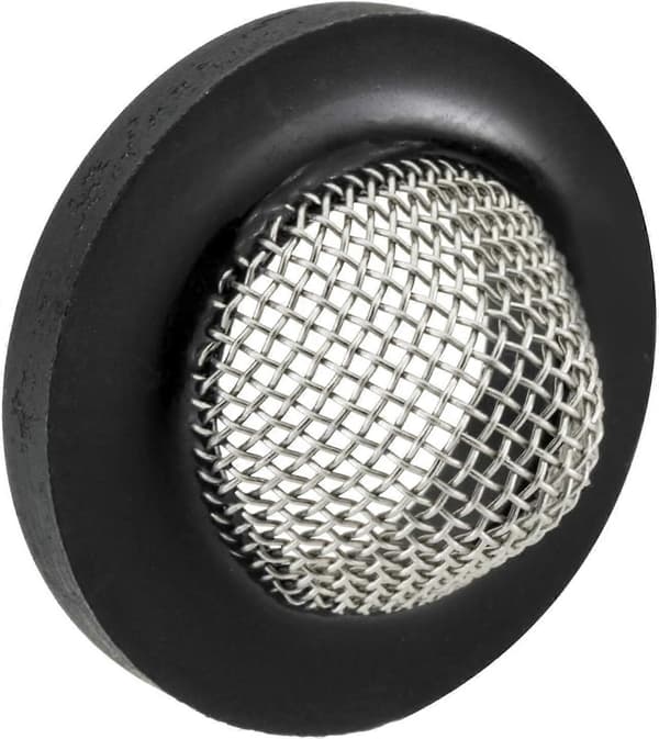 2-pack RV-silbricka – 1\" diameter, passar stadsvattenpåfyllning, gravitationspåfyllning, trädgårdsslang – sil i rostfritt stål med plastring