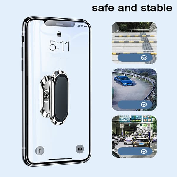 360° Magnetisk Biltelefonholder - Roterende Dashbordmonteringsstativ