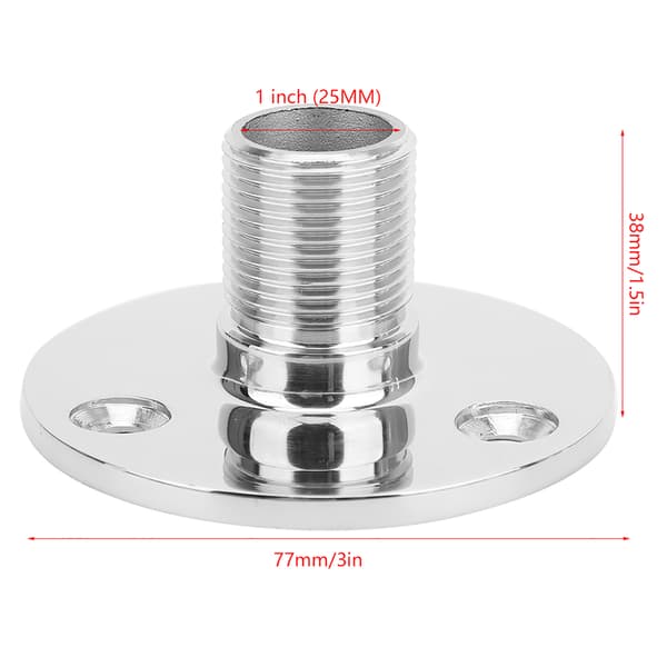 Marine Antenne Base Mount 316 Rustfritt Stål Hann Gjenget Båttilbehør