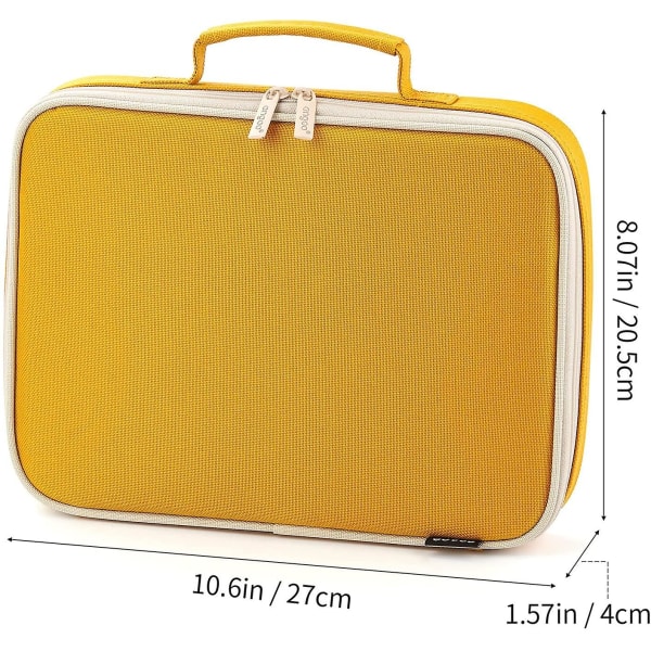 Case naisille, cover miehille Monikäyttöiset paperitarvikkeet vetoketjukynä Ipad case 11 tuuman lyijykynälaukut Suunnittelutarvikkeet matkalle S yellow