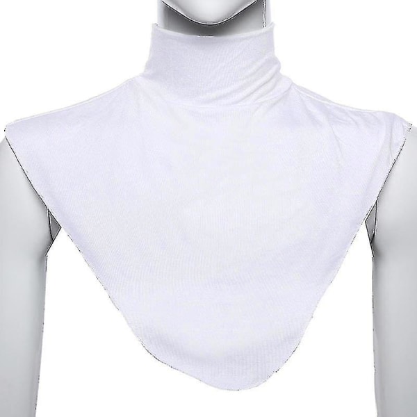 Kvinder almindelig muslimsk muslimsk hijab islamisk rullekrave halsbetræk Falske krave tørklæder White