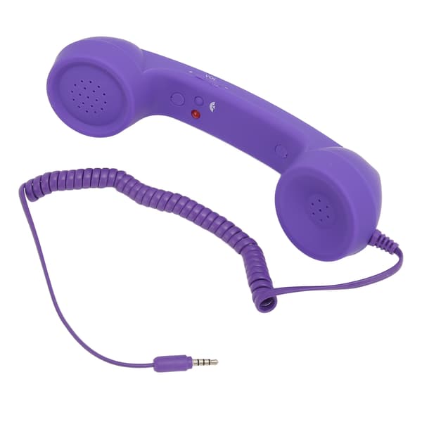 Retro Strålingssikker 3,5 mm Kablet Headset Lilla Smartphone Computer