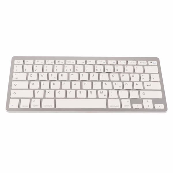 Trådløst Bluetooth-tastatur, bærbart, slankt, stille, universelt, tysk layout for iOS Android Windows