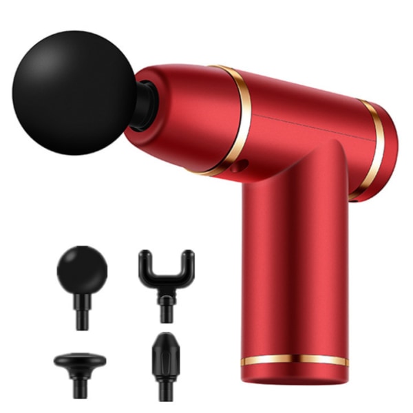 Mini fasciapistol, bærbar USB-opladning, mini massagepistol, bærbar muskelafslapnings-fitnessenhed (Red 168-modeller),