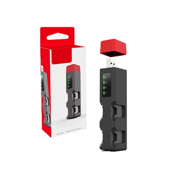 Switch Controller Opladningsstation med LED-indikator Mini USB-opladerstation