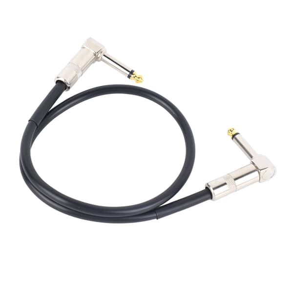 Gitar Patch-kabel 6,35 mm plugg rett vinkel Anti-interferens Reduser støy Fleksibel gitar effektpedalledning