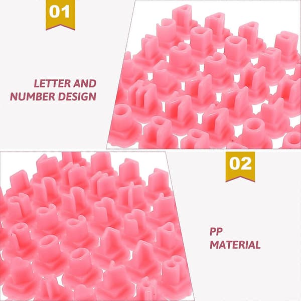 Letter Cookie Stamp Set for Cookie Pressing 1 Set with Small Alphabet and Number Molds