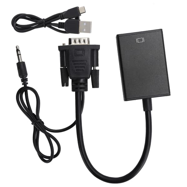 Analog til Digital Signal Konverter Audio Strømforsyning HD Kabel Adapter E305 Sort