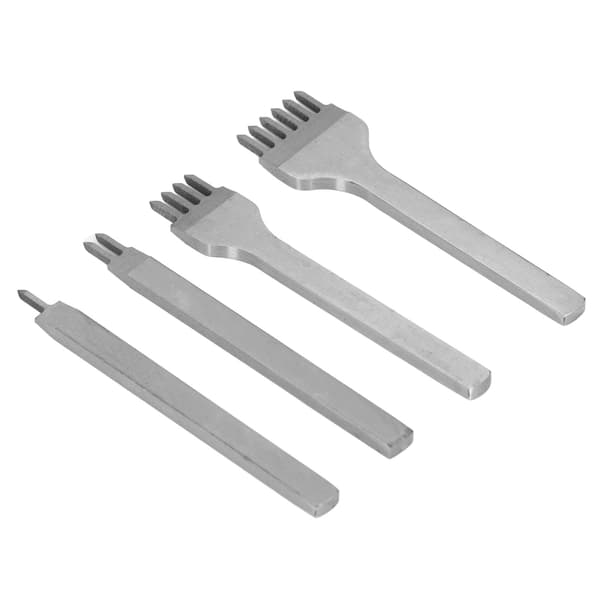 HSS Diamond Lacing Stitching Chisel Set 5mm Spacing Leather Craft Punching Stamping Tool
