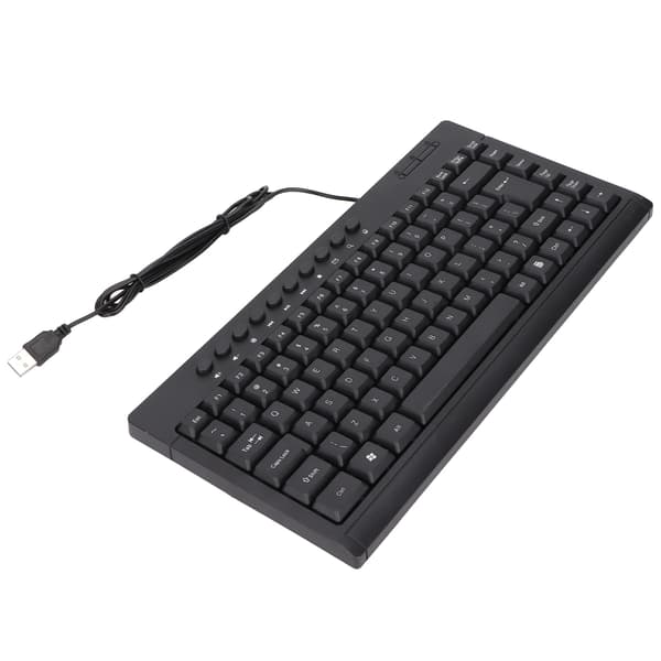 Mini 95 Taster Kablet USB Lille Tastatur til Hjemmekontor Desktop Computer Laptop Sort
