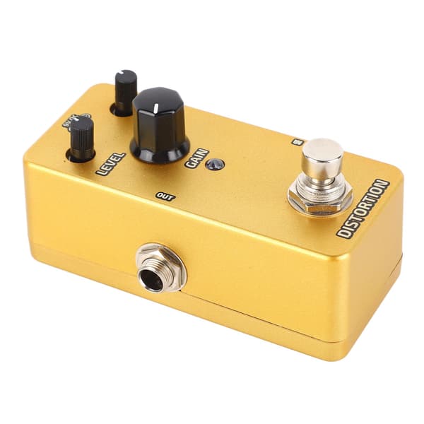 Elektrisk Guitar Effektpedal Enkelt Blok Mini Modulation Forstærker Simulation Pedal Gylden Distortion
