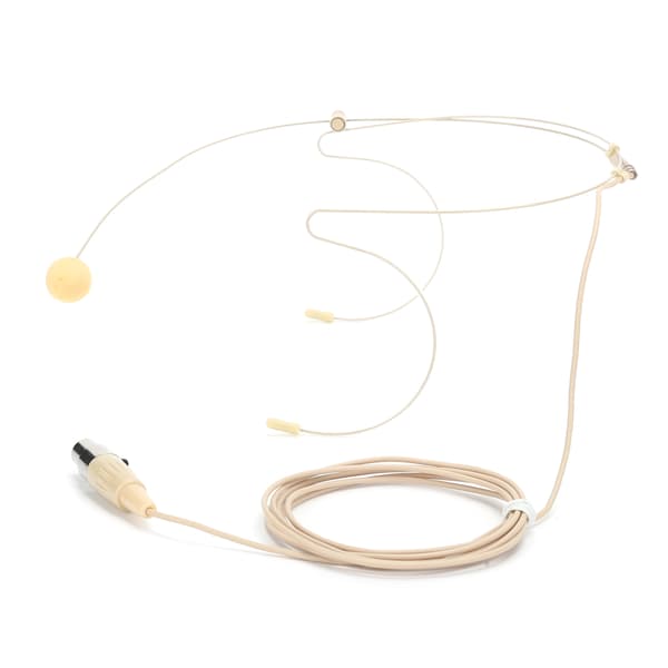 Beige 3-pinners kontakt hodesett mikrofon kapasitans hode for Bodypack sender