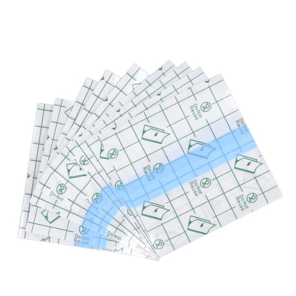 100 stk engangs sminkepalett vanntett selvklebende foundationblandebrett 8 x 8 cm