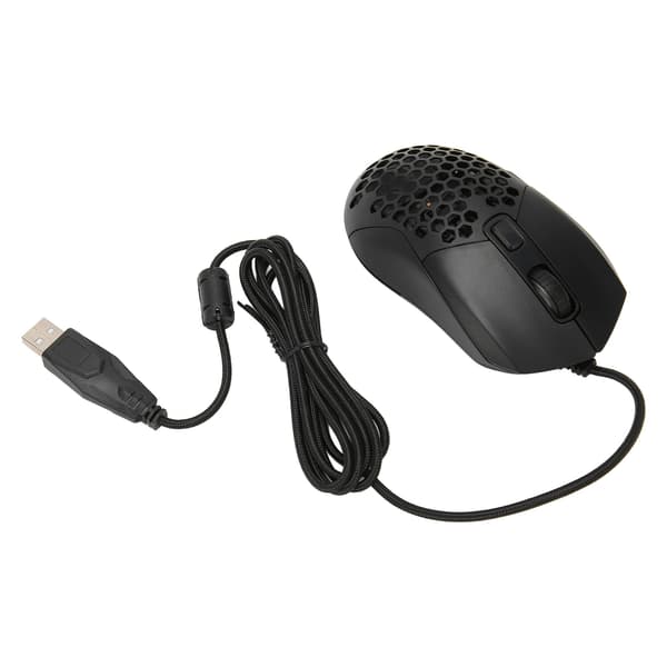 Ergonomisk RGB Baggrundsbelyst Kablet Gaming Mus Justerbar DPI Programmerbare Taster 1,5 m Kabel til Gaming Kontor Studie Sort