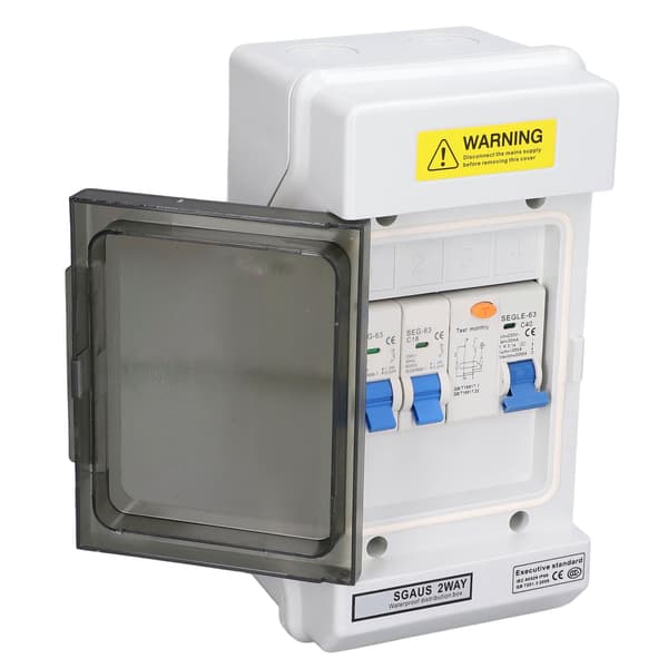 2-veis IP66 Mini Jordfeilbryter 40A 30mA RCD 2MCB 6A 16A 230V AU