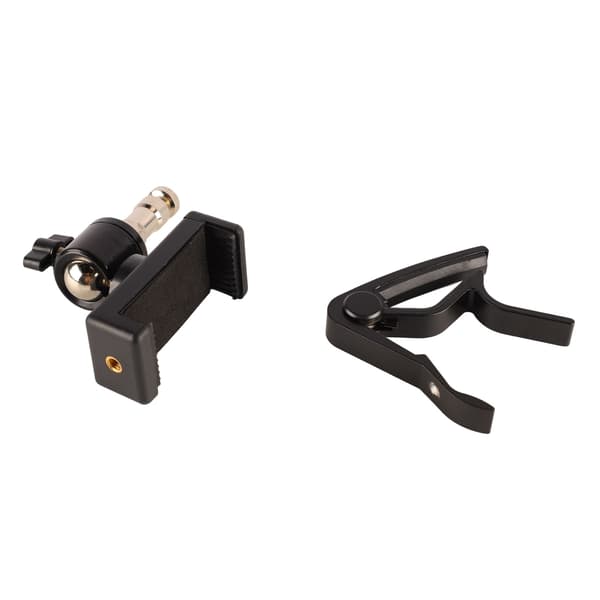 Gitarr Capo Telefonhållare Clip On Metall Bärbar Elbas Ukulele Tillbehör