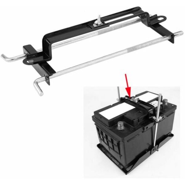 Batterihållare, Universal Järn Justerbar tvärstång Batterihållare Hållare för bil SUV