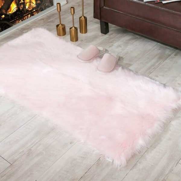 Luxury Soft Sheepskin Faux Fur Bedside Rug