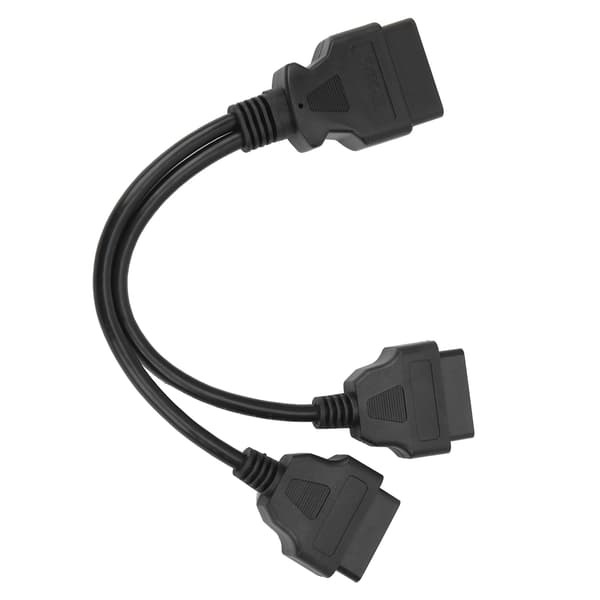 16 Pin OBD2 Kabel 1 til 2 Forlænger Splitter Bil Diagnostisk Stik Adapter 11.8in Længde