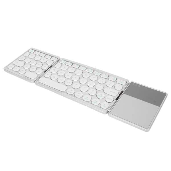 Vikbart Bluetooth-tangentbord med pekplatta Universal 140mAh Trådlöst 64 tangenter Silver