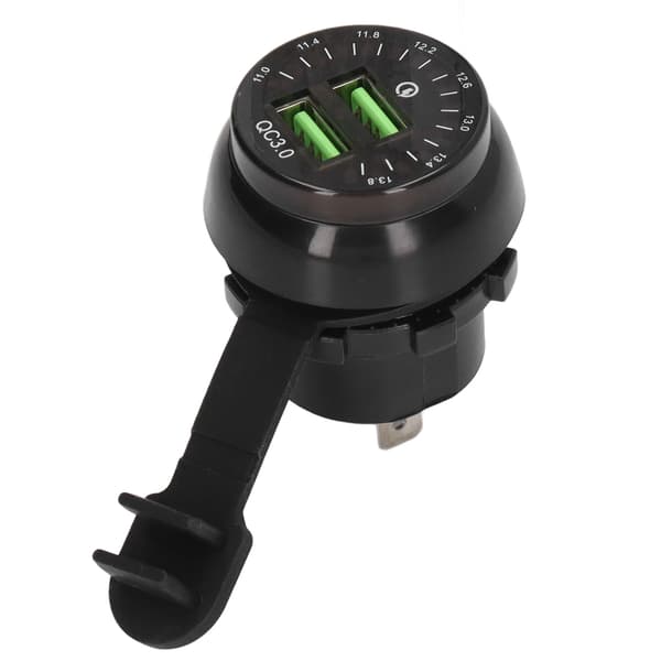 Dobbel USB-laderkontakt 12V Strømuttaksadapter for ATV RV SUV Båt