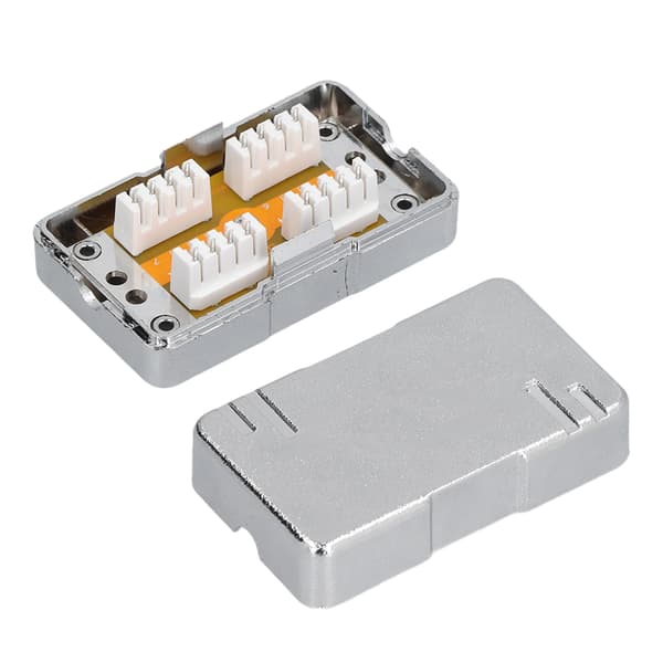 CAT6 Samledåse ABS Plast RJ45 Enkelt Port Skærmet Netværksforbindelse Case Modul