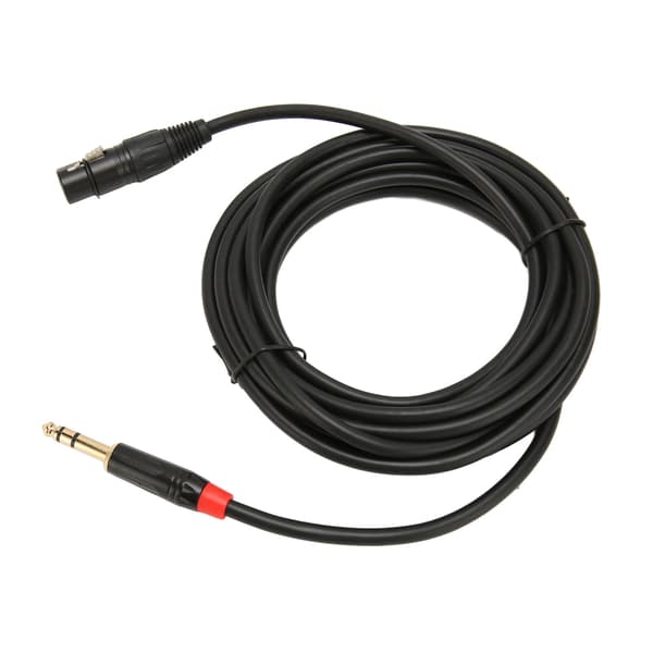 XLR Hun til 1/4 tomme 6,35 mm TRS Balanceret Mikrofonkabel 5 m