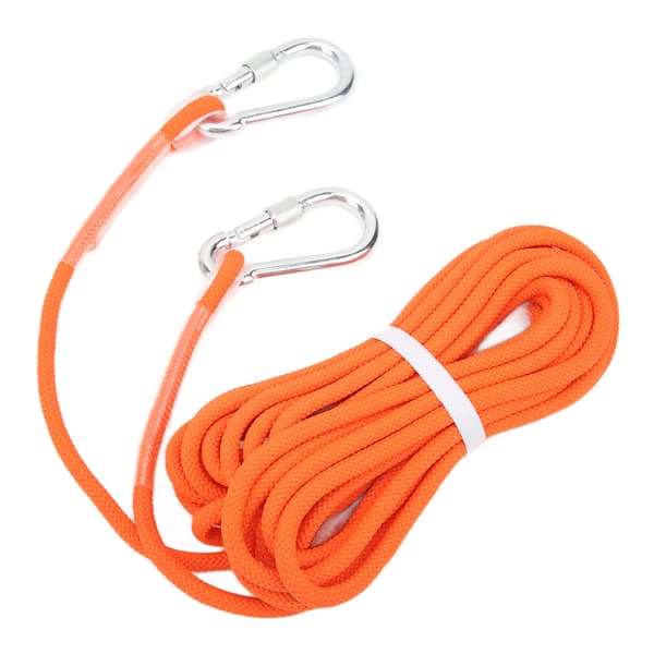 Statisk klätterrep 8mm Orange Säkerhetsträning Berg Utomhusövning