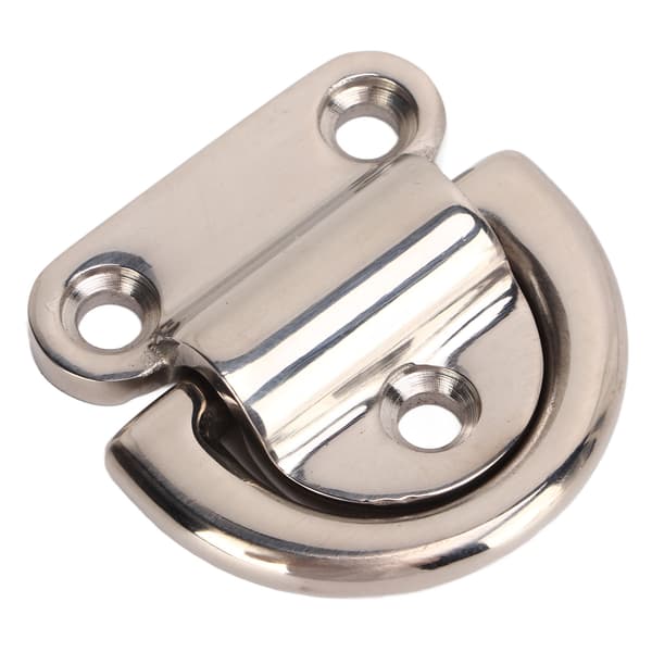 4 Sett Rustfrie Sammenleggbare Pad Eye Rustsikre D-ringer for Marine Yachtdekk