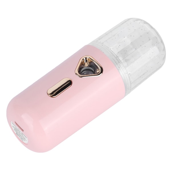Bärbar ansiktsluftfuktare Mini Nano Mist USB Uppladdningsbar ansiktsspruta Rosa 30ml