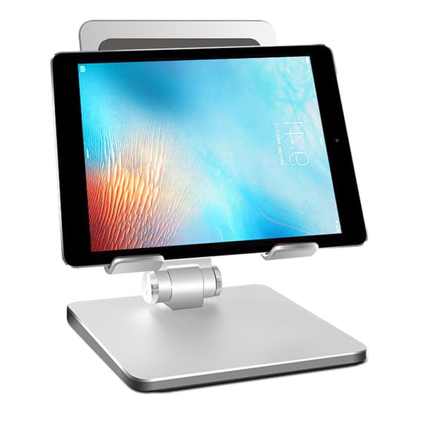 Tablet-holder i aluminiumslegering, skridsikker, foldbar, bærbar, stærk bæreevne til hjemmekontoret
