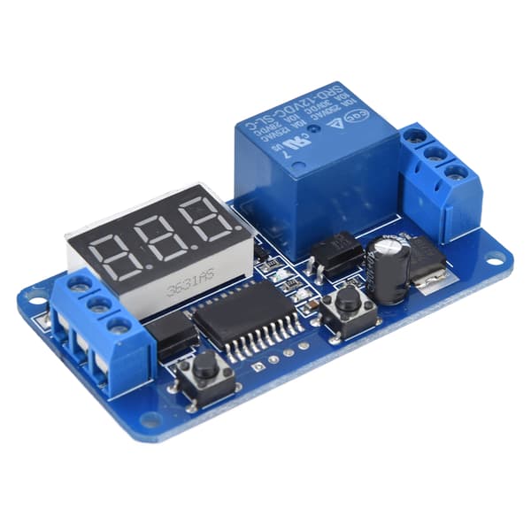12V Tidsstyringsbryter Intermitterende Uendelig MCU Syklus Timing Relémodul med LED-display