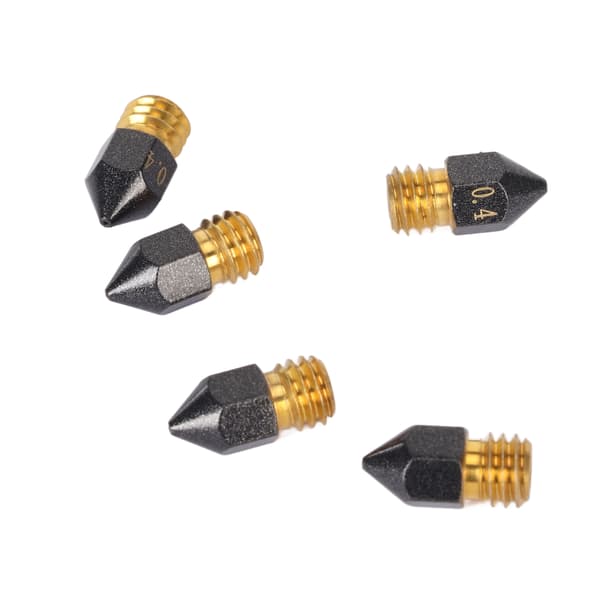 5 stk. PTFE-belagte 0,4 mm Anti Stringing Herdet Glattende 3D-skriverdyse Tips for Ender 3 Pro V2 CR 10 S4 S5