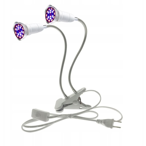 LED plantelys, 20W ansigtslys, LED plantelys til ansigt og skønhed, 20W fyldningslys, 2 hoved(ekskl. pærer)