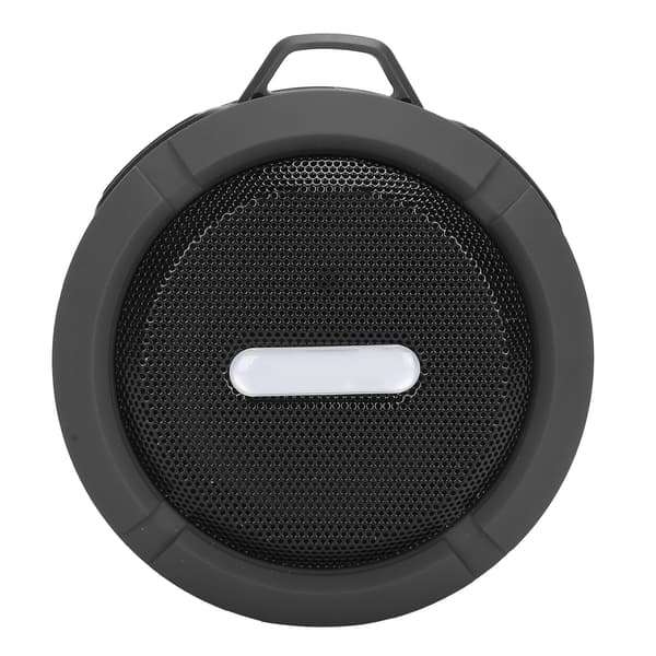 C6 Vattentät Mini Bluetooth-högtalare med Sugkopp Karabinhake för Utomhussporter Mörkgrå