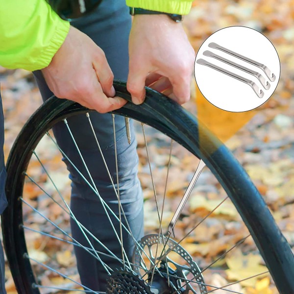 Cykeldækhåndtag i kulstofstål Dækhåndtag med registreringskroge til Mtb-racer- og BMX-cykler 8 stk.