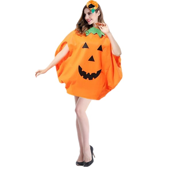 Halloween græskarkostume til kvinder (1 sæt, orange)
