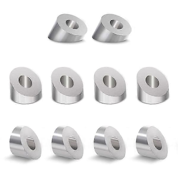10-pack 30 graders vinklad bricka i rostfritt stål