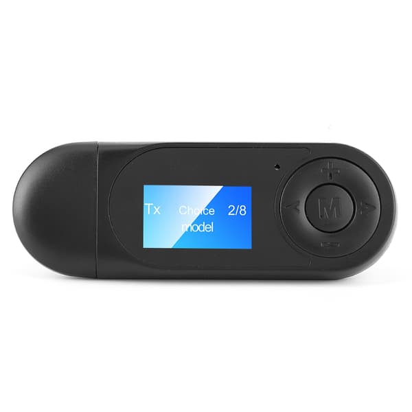 Bluetooth 5.0 Lydadapter Trådløs Sender Mottaker LCD-Skjerm Bil PC Høyttaler 3.5mm