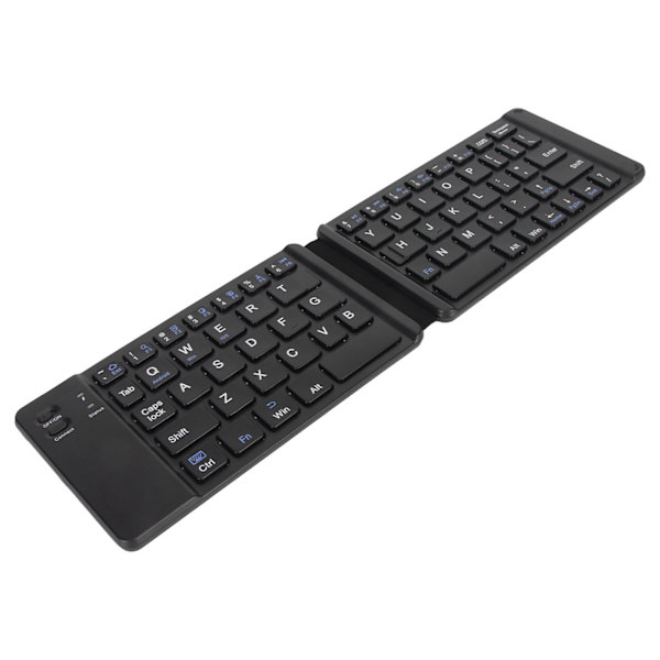 Foldbart Bluetooth Tastatur Slankt Bærbart Trådløst til Windows 7 8 Tablet Notebook Mobiltelefon Sort
