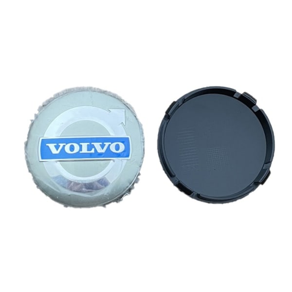 64 mm förpackning med 4 centerkapslar Volvo silver en one size Yellow Blue