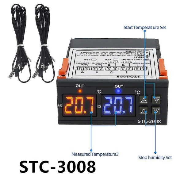 Stc-1000 Stc-3000 3008 3018 3028 Digital temperaturregulator Stc-8080a+ Stc-200 Stc-100a Termoregulator 110-220v 10a STC-3000  220V