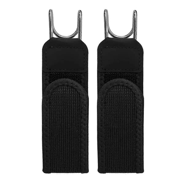Taktisk metalkrog elastisk bælte alsidigt justerbart blødt bælte til daglig brug Black NO Logo 2pcs