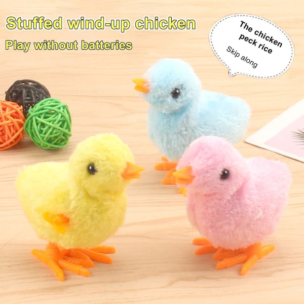 Jumping Chick Wind Up Toys Nyhed Chicken Hopping Windup Toy Yellow