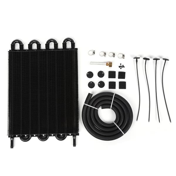 Universal gearkasseoliekøler radiator 8 rækker sort bil modificerede dele