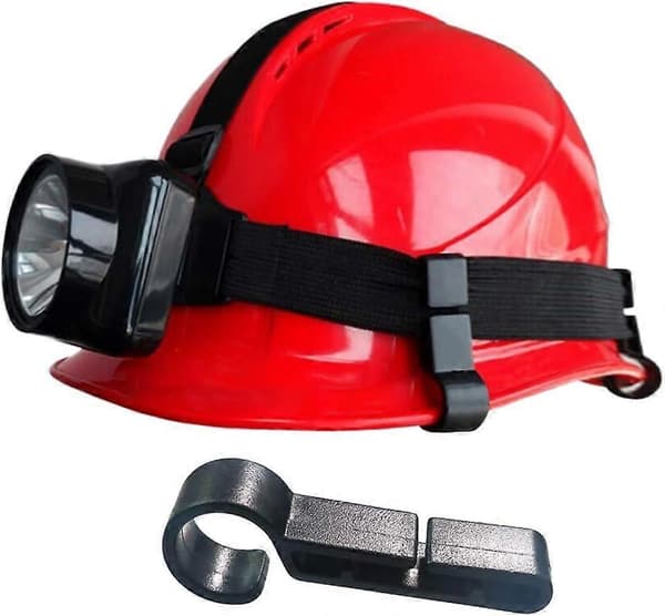 10 Pcs Headlamp Clips for Hard Hat, Headlamp Hook, Hard Hat Light Clip, Helmet