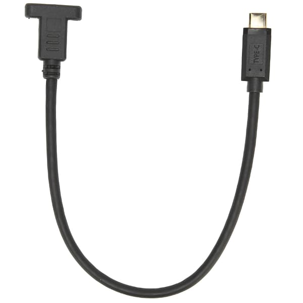 USB 3.1 Typ C Hane till Hona Förlängningskabel 0.3M 10Gbps Guldpläterad Datakabel Panelmontering Skruvhål